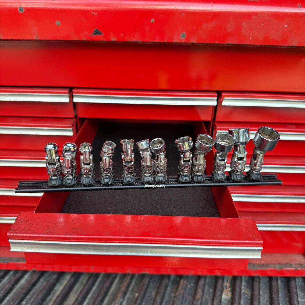 Vintage Snap On 12 Piece Metric 1/4” Chrome Swivel Socket Set TMUSM - 6 Point
